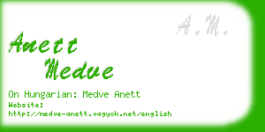 anett medve business card